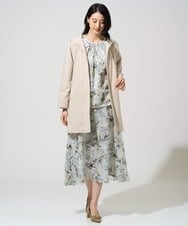 PJKGE02390 CHRISTIAN AUJARD Lサイズ(クリスチャン・オジャール Lサイズ) 【大きいサイズ】［セットアップ対応］フラワープリントシアーカットソー グリーン系