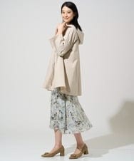 PJKGE02390 CHRISTIAN AUJARD Lサイズ(クリスチャン・オジャール Lサイズ) 【大きいサイズ】［セットアップ対応］フラワープリントシアーカットソー グリーン系