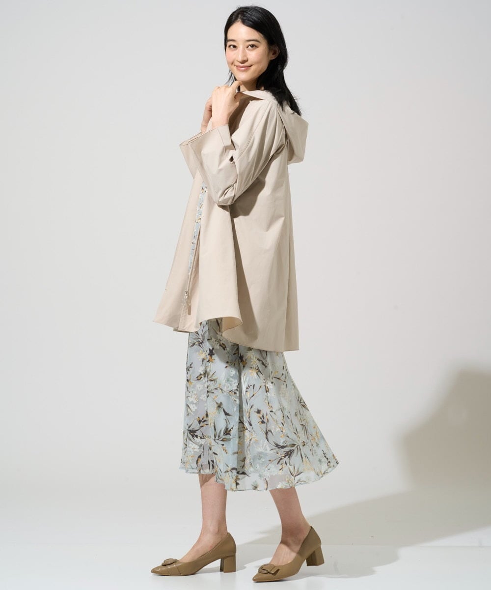 PJKGE02390 CHRISTIAN AUJARD Lサイズ(クリスチャン・オジャール Lサイズ) 【大きいサイズ】［セットアップ対応］フラワープリントシアーカットソー グリーン系