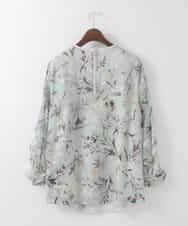 PJKGE02390 CHRISTIAN AUJARD Lサイズ(クリスチャン・オジャール Lサイズ) 【大きいサイズ】［セットアップ対応］フラワープリントシアーカットソー グリーン系