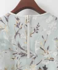 PJKGE02390 CHRISTIAN AUJARD Lサイズ(クリスチャン・オジャール Lサイズ) 【大きいサイズ】［セットアップ対応］フラワープリントシアーカットソー グリーン系