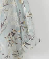 PJKGE02390 CHRISTIAN AUJARD Lサイズ(クリスチャン・オジャール Lサイズ) 【大きいサイズ】［セットアップ対応］フラワープリントシアーカットソー グリーン系