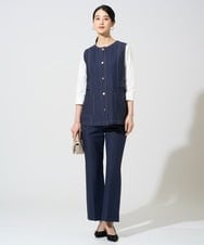 PJKGE12230 CHRISTIAN AUJARD Lサイズ(クリスチャン・オジャール Lサイズ) 【大きいサイズ】フラワー刺繍カットソー アイボリー