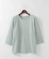 PJKGE12230 CHRISTIAN AUJARD Lサイズ(クリスチャン・オジャール Lサイズ) 【大きいサイズ】フラワー刺繍カットソー グリーン