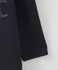 PJKGE12230 CHRISTIAN AUJARD Lサイズ(クリスチャン・オジャール Lサイズ) 【大きいサイズ】フラワー刺繍カットソー ネイビー