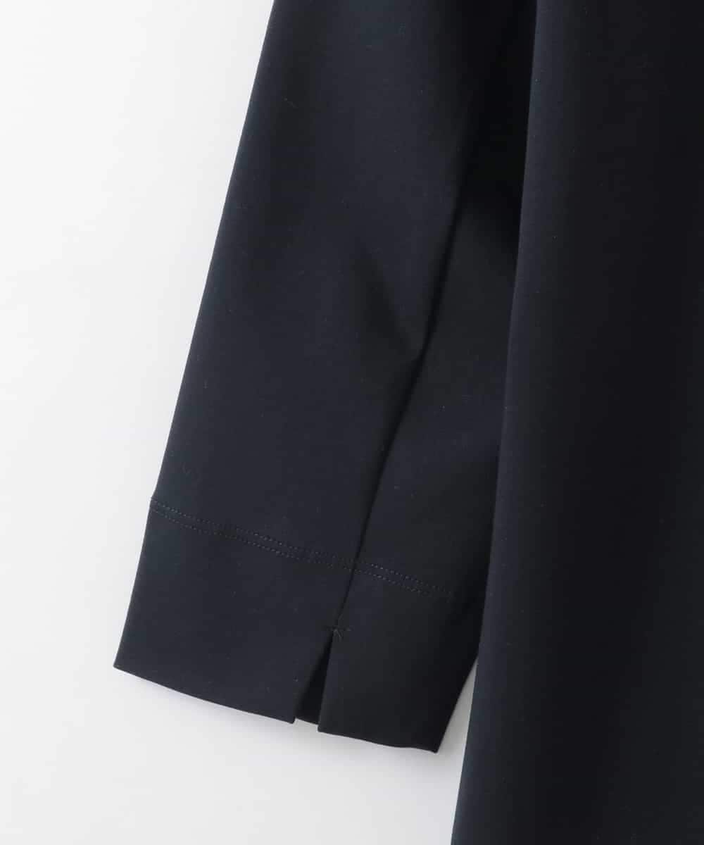 PJKGE12230 CHRISTIAN AUJARD Lサイズ(クリスチャン・オジャール Lサイズ) 【大きいサイズ】フラワー刺繍カットソー ネイビー