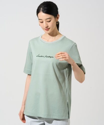 PJKGE13260 CHRISTIAN AUJARD Lサイズ 【大きいサイズ】ビジューロゴカットソー