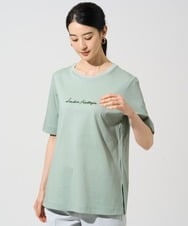 PJKGE13260 CHRISTIAN AUJARD Lサイズ(クリスチャン・オジャール Lサイズ) 【大きいサイズ】ビジューロゴカットソー グリーン