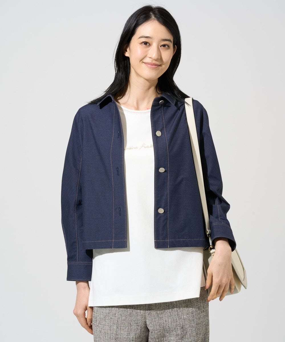 PJKGE13260 CHRISTIAN AUJARD Lサイズ(クリスチャン・オジャール Lサイズ) 【大きいサイズ】ビジューロゴカットソー アイボリー