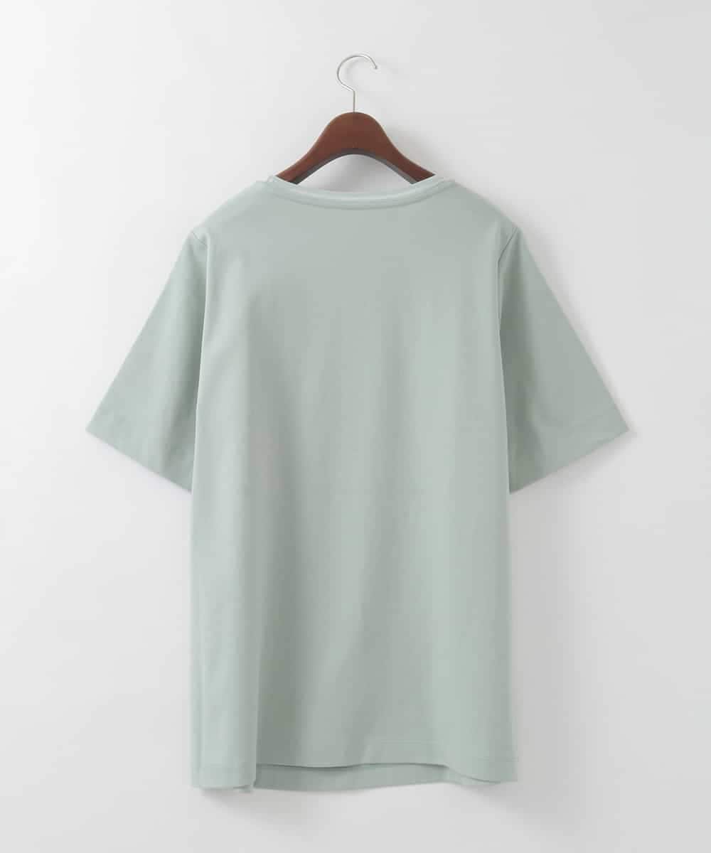 PJKGE13260 CHRISTIAN AUJARD Lサイズ(クリスチャン・オジャール Lサイズ) 【大きいサイズ】ビジューロゴカットソー グリーン