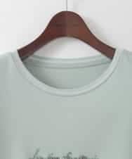 PJKGE13260 CHRISTIAN AUJARD Lサイズ(クリスチャン・オジャール Lサイズ) 【大きいサイズ】ビジューロゴカットソー グリーン