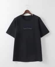 PJKGE13260 CHRISTIAN AUJARD Lサイズ(クリスチャン・オジャール Lサイズ) 【大きいサイズ】ビジューロゴカットソー ネイビー