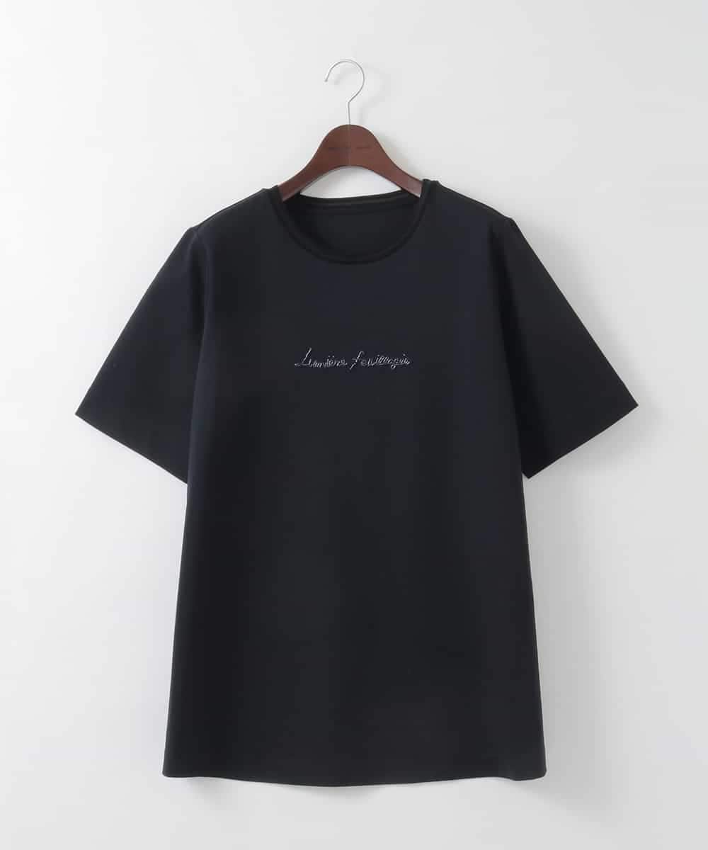 PJKGE13260 CHRISTIAN AUJARD Lサイズ(クリスチャン・オジャール Lサイズ) 【大きいサイズ】ビジューロゴカットソー ネイビー