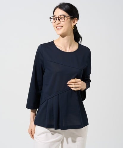 PJKGF14260 CHRISTIAN AUJARD Lサイズ 【大きいサイズ】アシンメトリーフレアートップス