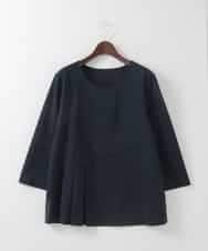 PJKGF14260 CHRISTIAN AUJARD Lサイズ(クリスチャン・オジャール Lサイズ) 【大きいサイズ】アシンメトリーフレアートップス ネイビー