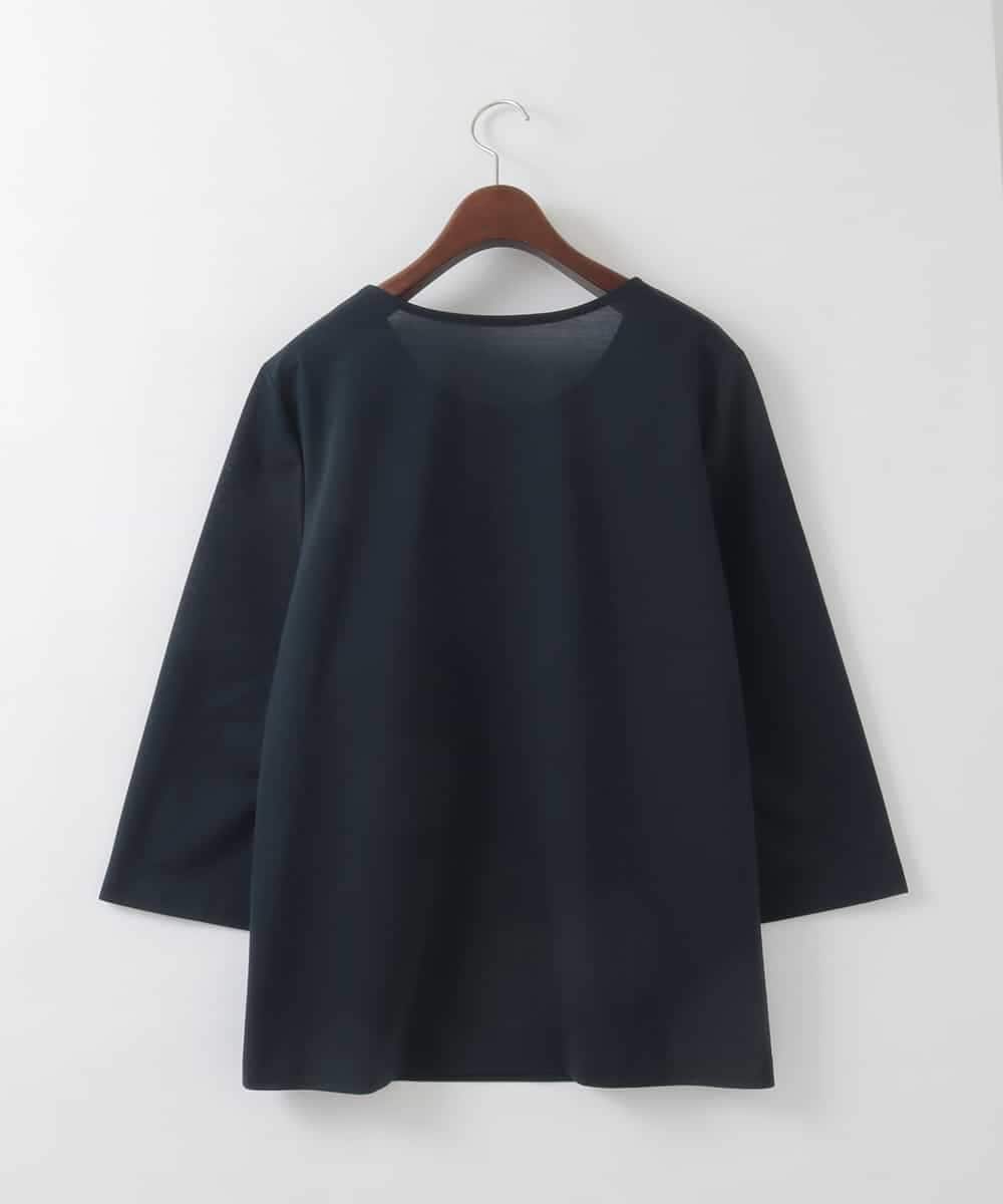 PJKGF14260 CHRISTIAN AUJARD Lサイズ(クリスチャン・オジャール Lサイズ) 【大きいサイズ】アシンメトリーフレアートップス ネイビー