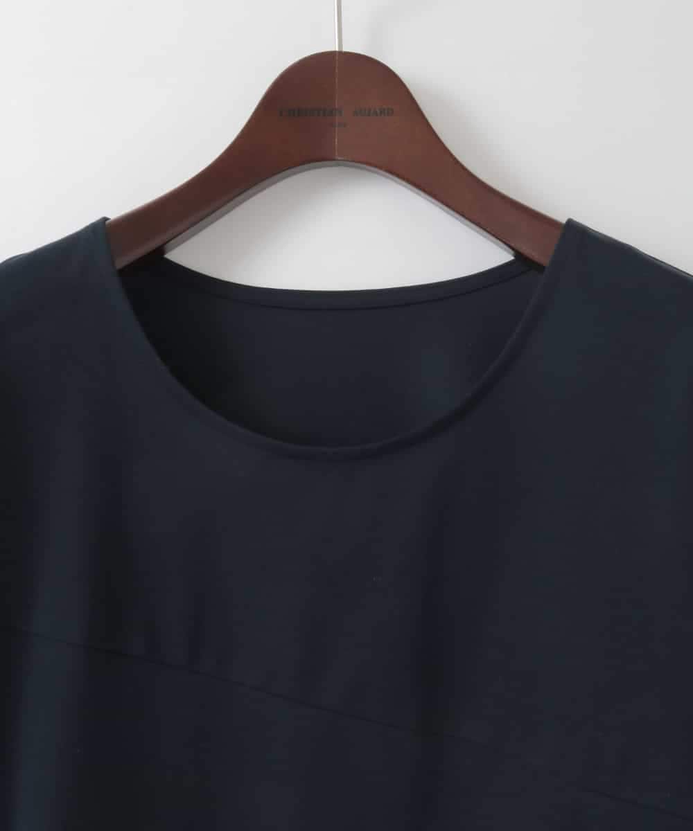 PJKGF14260 CHRISTIAN AUJARD Lサイズ(クリスチャン・オジャール Lサイズ) 【大きいサイズ】アシンメトリーフレアートップス ネイビー