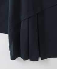 PJKGF14260 CHRISTIAN AUJARD Lサイズ(クリスチャン・オジャール Lサイズ) 【大きいサイズ】アシンメトリーフレアートップス ネイビー