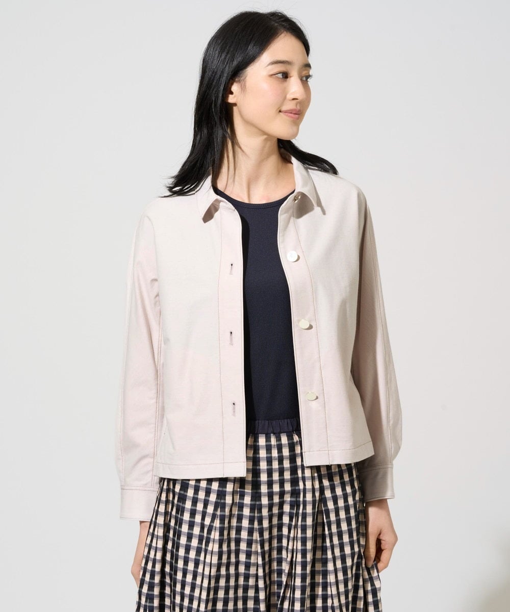 PJKGF21170 CHRISTIAN AUJARD Lサイズ(クリスチャン・オジャール Lサイズ) 【大きいサイズ】フレンチスリーブリブカットソー ネイビー