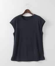 PJKGF21170 CHRISTIAN AUJARD Lサイズ(クリスチャン・オジャール Lサイズ) 【大きいサイズ】フレンチスリーブリブカットソー ネイビー