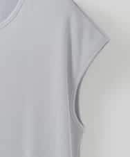 PJKGF21170 CHRISTIAN AUJARD Lサイズ(クリスチャン・オジャール Lサイズ) 【大きいサイズ】フレンチスリーブリブカットソー ライトグレー