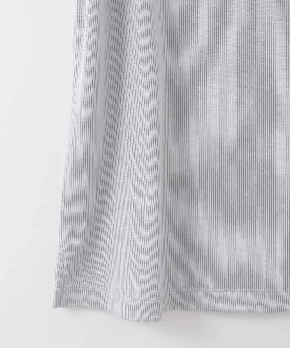 PJKGF21170 CHRISTIAN AUJARD Lサイズ(クリスチャン・オジャール Lサイズ) 【大きいサイズ】フレンチスリーブリブカットソー ライトグレー