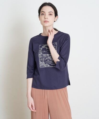 PJKGS13220  オーガニックコットン刺繍Tシャツ
