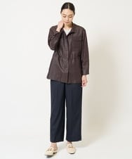 PJKGS24160 CHRISTIAN AUJARD Lサイズ(クリスチャン・オジャール Lサイズ) ラメベアテンキャップスリーブカットソー シルバー×ライトグレー