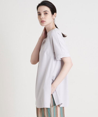 PJKGU61280 CHRISTIAN AUJARD Lサイズ サイドスリット入りチュニックＴシャツ