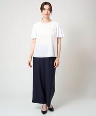 PJKGX71300 CHRISTIAN AUJARD Lサイズ(クリスチャン・オジャール Lサイズ) [接触冷感]ドッキングデザインカットソー ホワイト