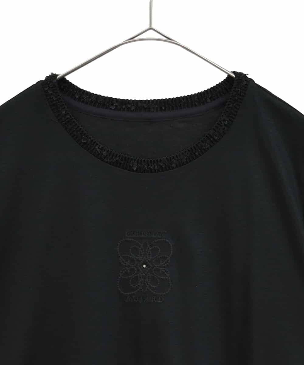 PJKHB32230 CHRISTIAN AUJARD Lサイズ(クリスチャン・オジャール Lサイズ) オリジナ ルモチーフTシャツ ブラック