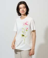 PJKHD05210 CHRISTIAN AUJARD Lサイズ(クリスチャン・オジャール Lサイズ) 【大きいサイズ/2WAY】アートプリントTシャツ ライトグレー