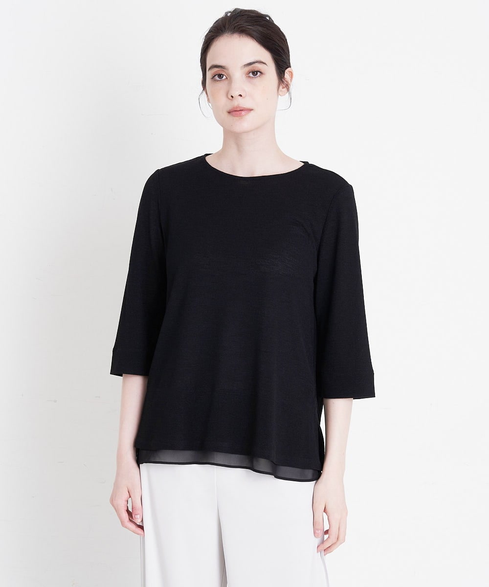アンサンブル対応］シフォンコンビネーションカットソー(カットソー・T