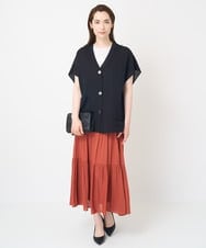 PJKHW38260 CHRISTIAN AUJARD Lサイズ(クリスチャン・オジャール Lサイズ) [接触冷感･ドライタッチ]バイカラーカットソー ホワイト