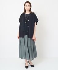 PJKHW38260 CHRISTIAN AUJARD Lサイズ(クリスチャン・オジャール Lサイズ) [接触冷感･ドライタッチ]バイカラーカットソー ブラック