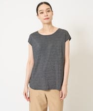 PJKJX10160 CHRISTIAN AUJARD Lサイズ(クリスチャン・オジャール Lサイズ) ラメベーシックカットソー ブラック系