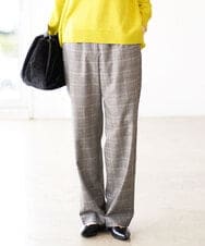 PJLAD31420 CHRISTIAN AUJARD Lサイズ(クリスチャン・オジャール Lサイズ) 【大きいサイズ】グレンチェックストレートパンツ ブラウン系