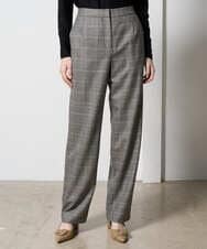 PJLAD31420 CHRISTIAN AUJARD Lサイズ(クリスチャン・オジャール Lサイズ) 【大きいサイズ】グレンチェックストレートパンツ ブラウン系