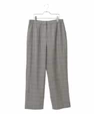 PJLAD31420 CHRISTIAN AUJARD Lサイズ(クリスチャン・オジャール Lサイズ) 【大きいサイズ】グレンチェックストレートパンツ ブラウン系