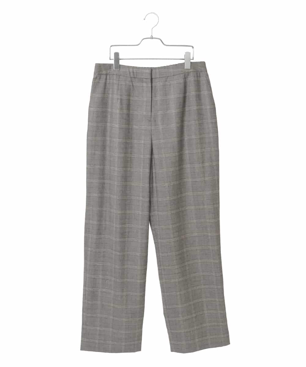 PJLAD31420 CHRISTIAN AUJARD Lサイズ(クリスチャン・オジャール Lサイズ) 【大きいサイズ】グレンチェックストレートパンツ ブラウン系