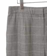 PJLAD31420 CHRISTIAN AUJARD Lサイズ(クリスチャン・オジャール Lサイズ) 【大きいサイズ】グレンチェックストレートパンツ ブラウン系