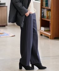 PJLAD47320 CHRISTIAN AUJARD Lサイズ(クリスチャン・オジャール Lサイズ) 【大きいサイズ】ウエストゴムセミワイドパンツ ネイビー