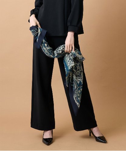 PJLAE12330 CHRISTIAN AUJARD Lサイズ 【大きいサイズ】ウエストゴムジャージーパンツ