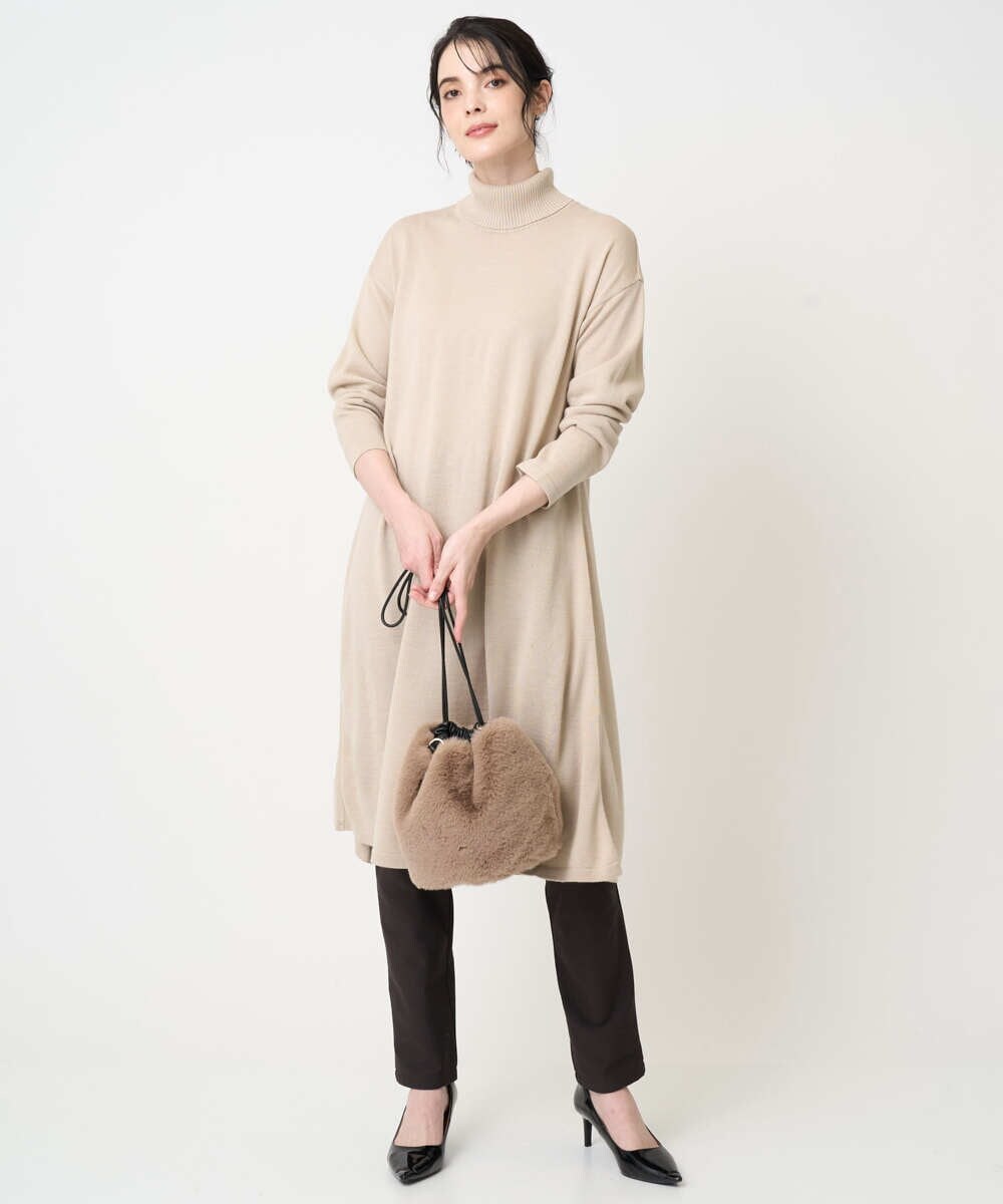 PJLAF26270 CHRISTIAN AUJARD Lサイズ(クリスチャン・オジャール Lサイズ) 【大きいサイズ/暖かい】裏起毛ハイテンションパンツ ブラウン