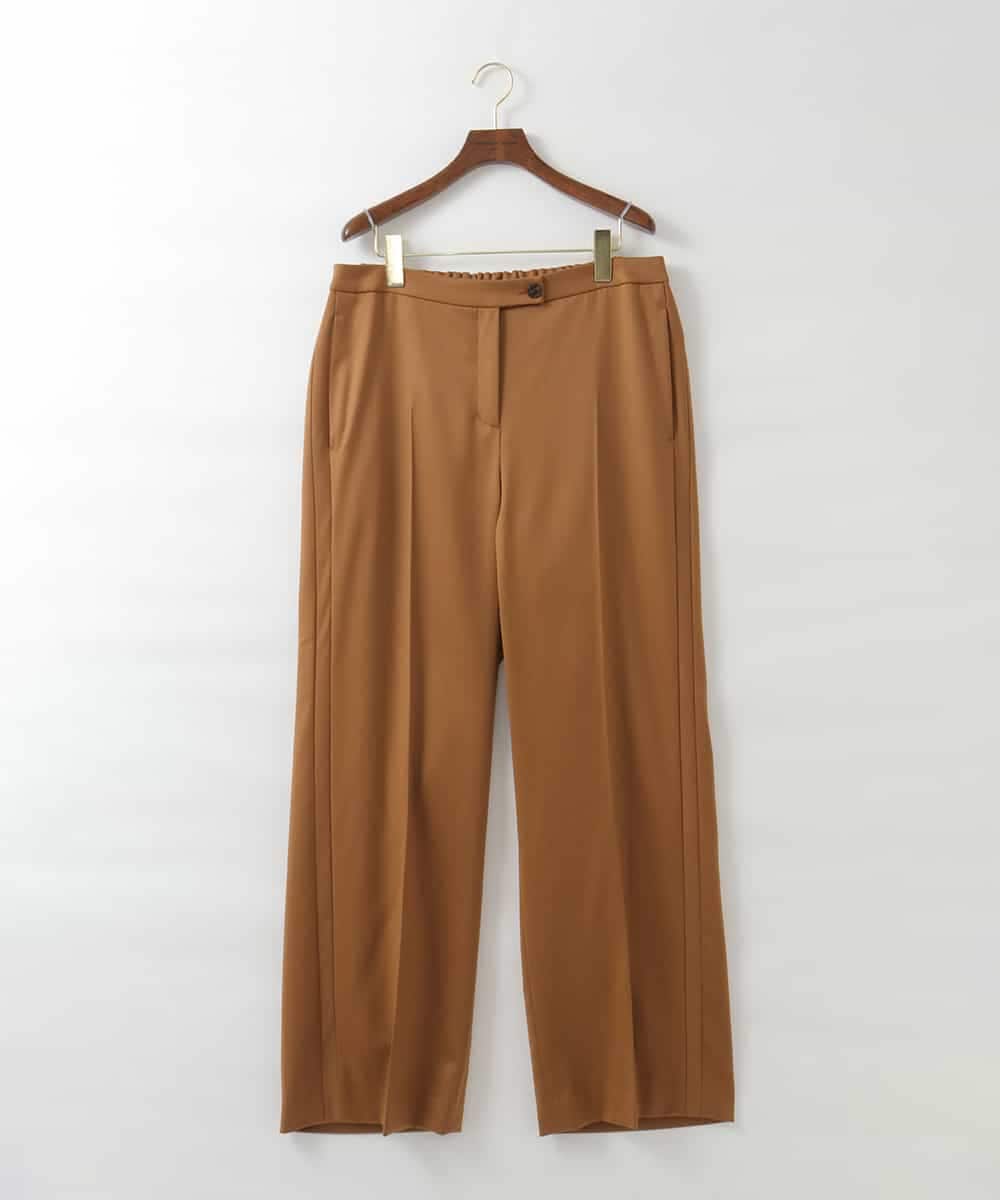 PJLAG37390 CHRISTIAN AUJARD Lサイズ(クリスチャン・オジャール Lサイズ) 【大きいサイズ】ストレッチウールセミワイドパンツ ベージュ