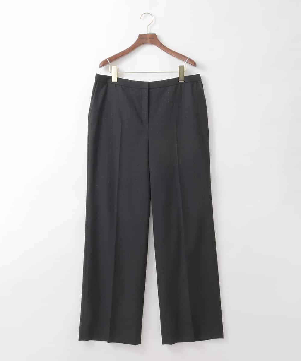 PJLCD11360 CHRISTIAN AUJARD Lサイズ(クリスチャン・オジャール Lサイズ) 【大きいサイズ】ラメストライプセミワイドパンツ ブラック