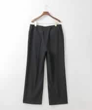 PJLCD11360 CHRISTIAN AUJARD Lサイズ(クリスチャン・オジャール Lサイズ) 【大きいサイズ】ラメストライプセミワイドパンツ ブラック