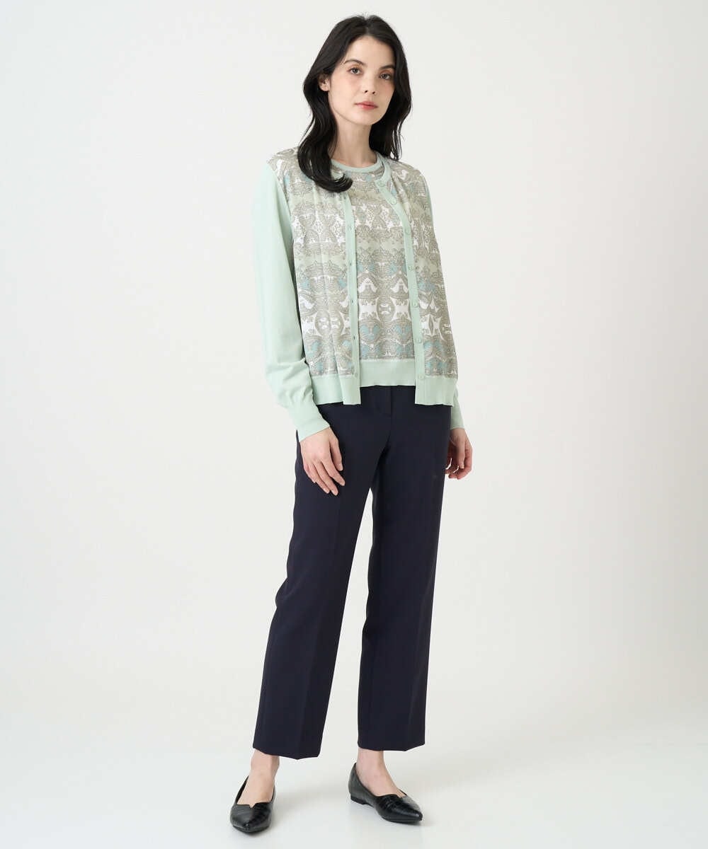 PJLEE06290 CHRISTIAN AUJARD Lサイズ(クリスチャン・オジャール Lサイズ) 【大きいサイズ】センタープレス美シルエットパンツ ネイビー