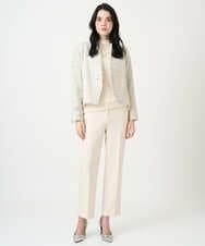 PJLEE06290 CHRISTIAN AUJARD Lサイズ(クリスチャン・オジャール Lサイズ) 【大きいサイズ】センタープレス美シルエットパンツ アイボリー