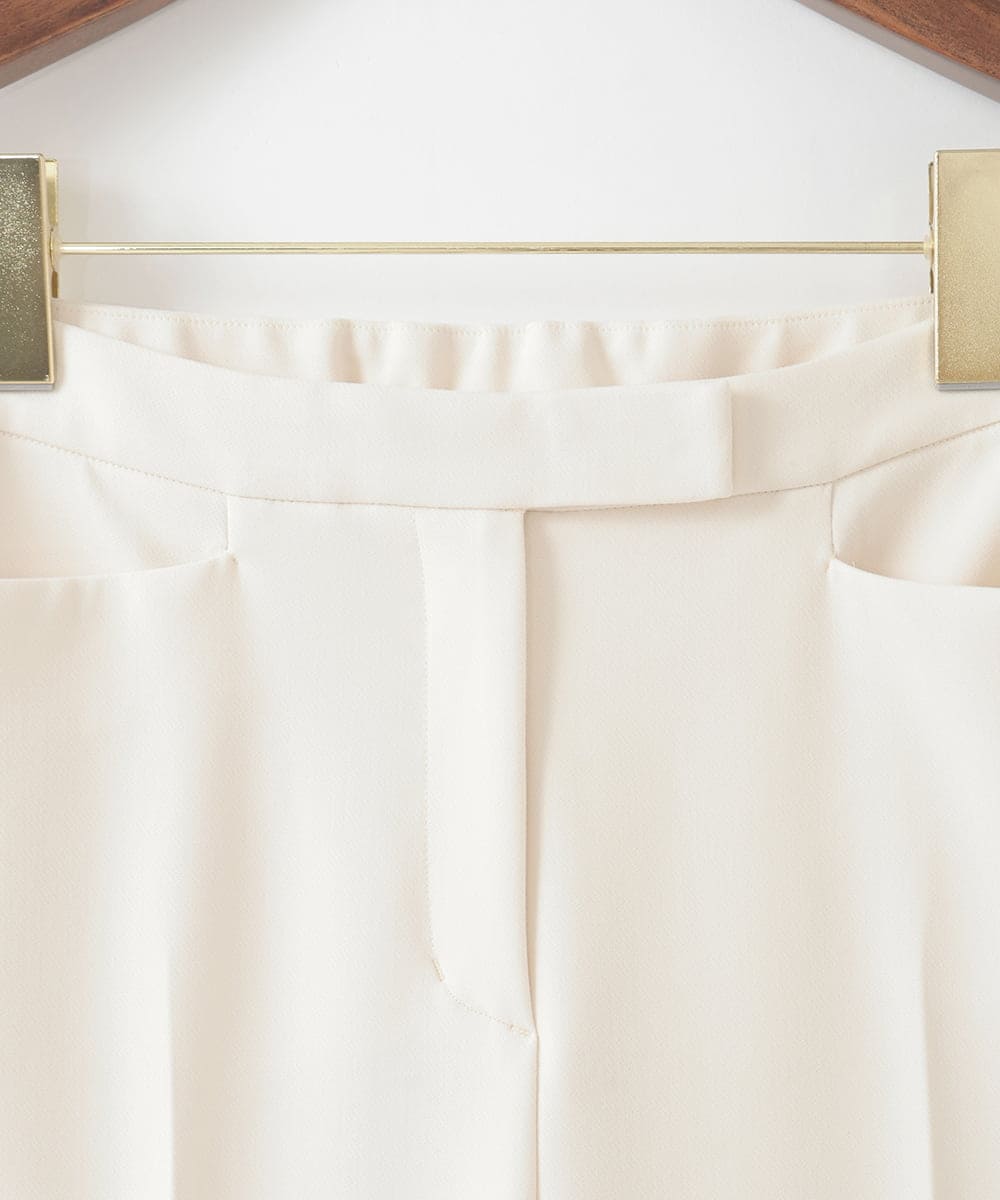 PJLEE06290 CHRISTIAN AUJARD Lサイズ(クリスチャン・オジャール Lサイズ) 【大きいサイズ】センタープレス美シルエットパンツ アイボリー